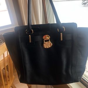 Emma Fox Black Leather Tote